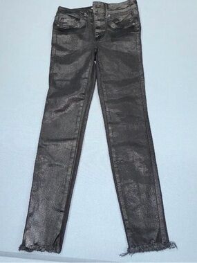 We The Free Black Shine Jeans with White Brand wLabel